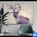 Wechselmotiv Hirsch Wald No 1 Querformat Produktvorschau mit dem Bild Hirsch & Wald No.1 im Format Querformat.