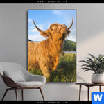 Wechselmotiv Hochland Bulle Hochformat Produktvorschau mit dem Bild Hochland-Bulle im Format Hochformat.