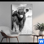 Wechselmotiv Hochlandkuh Auf Einer Wiese Hochformat Produktvorschau mit dem Bild Hochlandkuh auf einer Wiese im Format Hochformat.