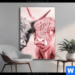 Wechselmotiv Hochlandrinder Harmonie In Pastell Hochformat Produktvorschau mit dem Bild Hochlandrinder - Harmonie in Pastell im Format Hochformat.