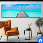 Wechselmotiv Hoelzernes Pier Panorama Produktvorschau mit dem Bild Hölzernes Pier im Format Panorama.
