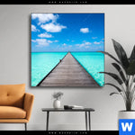 Wechselmotiv Hoelzernes Pier Quadrat Produktvorschau mit dem Bild Hölzernes Pier im Format Quadrat.