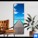 Wechselmotiv Hoelzernes Pier Schmal Produktvorschau mit dem Bild Hölzernes Pier im Format Schmal.