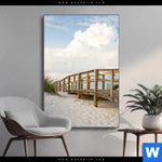 Wechselmotiv Holzsteg Duenen Hochformat Produktvorschau mit dem Bild Holzsteg & Dünen im Format Hochformat.