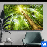 Wechselmotiv Im Frischen Gruenen Wald Querformat Produktvorschau mit dem Bild Im frischen grünen Wald im Format Querformat.