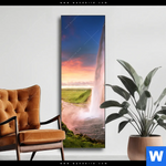 Wechselmotiv Islaendischer Wasserfall Schmal Produktvorschau mit dem Bild Isländischer Wasserfall im Format Schmal.