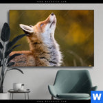 Wechselmotiv Junger Fuchs Querformat Produktvorschau mit dem Bild Junger Fuchs im Format Querformat.