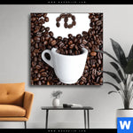 Wechselmotiv Kaffeegenuss Aus Besten Bohnen Quadrat Produktvorschau mit dem Bild Kaffeegenuss aus besten Bohnen im Format Quadrat.