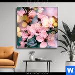 Wechselmotiv Kirschblueten Im Fruehlingslicht Quadrat Produktvorschau mit dem Bild Kirschblüten im Frühlingslicht im Format Quadrat.