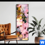 Wechselmotiv Kirschblueten Im Fruehlingslicht Schmal Produktvorschau mit dem Bild Kirschblüten im Frühlingslicht im Format Schmal.