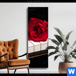 Wechselmotiv Klavier Rose Schmal Produktvorschau mit dem Bild Klavier & Rose im Format Schmal.
