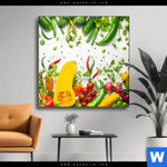 Wechselmotiv Knackiges Frisches Gemuese Quadrat Produktvorschau mit dem Bild Knackiges frisches Gemüse im Format Quadrat.