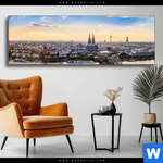 Wechselmotiv Koelner Skyline Panorama Produktvorschau mit dem Bild Kölner Skyline im Format Panorama.