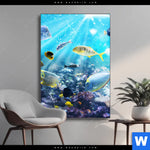 Wechselmotiv Korallenriff Im Ozean Hochformat Produktvorschau mit dem Bild Korallenriff im Ozean im Format Hochformat.