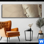 Wechselmotiv Laechelnder Buddha Panorama Produktvorschau mit dem Bild Lächelnder Buddha im Format Panorama.