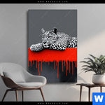 Wechselmotiv Leopard Eleganz Trifft Abstraktion Hochformat Produktvorschau mit dem Bild Leopard - Eleganz trifft Abstraktion im Format Hochformat.