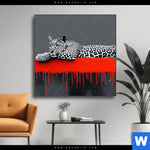 Wechselmotiv Leopard Eleganz Trifft Abstraktion Quadrat Produktvorschau mit dem Bild Leopard - Eleganz trifft Abstraktion im Format Quadrat.