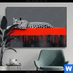 Wechselmotiv Leopard Eleganz Trifft Abstraktion Querformat Produktvorschau mit dem Bild Leopard - Eleganz trifft Abstraktion im Format Querformat.