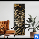 Wechselmotiv Leopard In Goldener Tarnung Schmal Produktvorschau mit dem Bild Leopard in goldener Tarnung im Format Schmal.