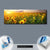 Wechselmotiv | Leuchtend gelbe Sonnenblumen am Abend | Panorama