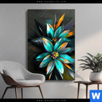 Wechselmotiv Leuchtende Fantasieblueten Hochformat Produktvorschau mit dem Bild Leuchtende Fantasieblüten im Format Hochformat.