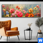 Wechselmotiv Leuchtende Fruehlingsblumen Panorama Produktvorschau mit dem Bild Leuchtende Frühlingsblumen im Format Panorama.