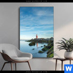 Wechselmotiv Leuchtturm An Der Nordsee Hochformat Produktvorschau mit dem Bild Leuchtturm an der Nordsee im Format Hochformat.