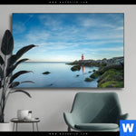 Wechselmotiv Leuchtturm An Der Nordsee Querformat Produktvorschau mit dem Bild Leuchtturm an der Nordsee im Format Querformat.