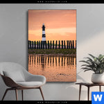 Wechselmotiv Leuchtturm Bei Sonnenuntergang Hochformat Produktvorschau mit dem Bild Leuchtturm bei Sonnenuntergang im Format Hochformat.