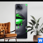 Wechselmotiv Lippen Silber Gruen Schmal Produktvorschau mit dem Bild Lippen Silber & Grün im Format Schmal.