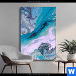 Wechselmotiv Liquid Marmor Tuerkis Flieder Hochformat Produktvorschau mit dem Bild Liquid Marmor Türkis Flieder im Format Hochformat.