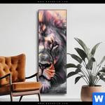 Wechselmotiv Loewe Im Farbensturm Schmal Produktvorschau mit dem Bild Löwe im Farbensturm im Format Schmal.