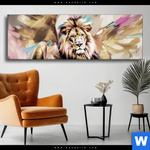 Wechselmotiv Loewe Koenig Der Tiere Panorama Produktvorschau mit dem Bild Löwe - König der Tiere im Format Panorama.