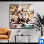Wechselmotiv Loewe Koenig Der Tiere Quadrat Produktvorschau mit dem Bild Löwe - König der Tiere im Format Quadrat.