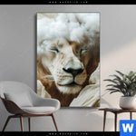 Wechselmotiv Loewe Sanft Umhuellt Hochformat Produktvorschau mit dem Bild Löwe sanft umhüllt im Format Hochformat.
