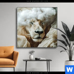 Wechselmotiv Loewe Sanft Umhuellt Quadrat Produktvorschau mit dem Bild Löwe sanft umhüllt im Format Quadrat.