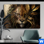 Wechselmotiv Loewenkopf Mit Krone Querformat Produktvorschau mit dem Bild Löwenkopf mit Krone im Format Querformat.