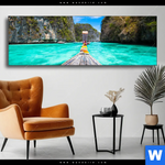 Wechselmotiv Longtail Boot Panorama Produktvorschau mit dem Bild Longtail-Boot im Format Panorama.