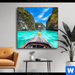 Wechselmotiv Longtail Boot Quadrat Produktvorschau mit dem Bild Longtail-Boot im Format Quadrat.