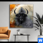 Wechselmotiv Maechtiger Bueffel Quadrat Produktvorschau mit dem Bild Mächtiger Büffel im Format Quadrat.