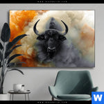 Wechselmotiv Maechtiger Bueffel Querformat Produktvorschau mit dem Bild Mächtiger Büffel im Format Querformat.