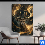 Wechselmotiv Magischer Hirsch Im Sternenlicht Hochformat Produktvorschau mit dem Bild Magischer Hirsch im Sternenlicht im Format Hochformat.