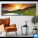 Wechselmotiv Majestaetischer Sonnenuntergang Panorama Produktvorschau mit dem Bild Majestätischer Sonnenuntergang im Format Panorama.