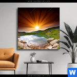 Wechselmotiv Majestaetischer Sonnenuntergang Quadrat Produktvorschau mit dem Bild Majestätischer Sonnenuntergang im Format Quadrat.