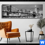 Wechselmotiv Manhattan Zeitlose Skyline Panorama Produktvorschau mit dem Bild Manhattan - Zeitlose Skyline im Format Panorama.