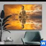 Wechselmotiv Meditierender Buddha Am See Querformat Produktvorschau mit dem Bild Meditierender Buddha am See im Format Querformat.