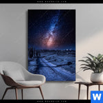 Wechselmotiv Milchstrasse Ueber Einem Feldweg Hochformat Produktvorschau mit dem Bild Milchstraße über einem Feldweg im Format Hochformat.