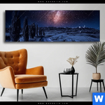 Wechselmotiv Milchstrasse Ueber Einem Feldweg Panorama Produktvorschau mit dem Bild Milchstraße über einem Feldweg im Format Panorama.