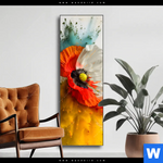 Wechselmotiv Mohnblume Im Farbnebel Schmal Produktvorschau mit dem Bild Mohnblume im Farbnebel im Format Schmal.