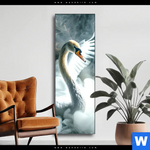 Wechselmotiv Mystischer Schwan Im Nebel Schmal Produktvorschau mit dem Bild Mystischer Schwan im Nebel im Format Schmal.